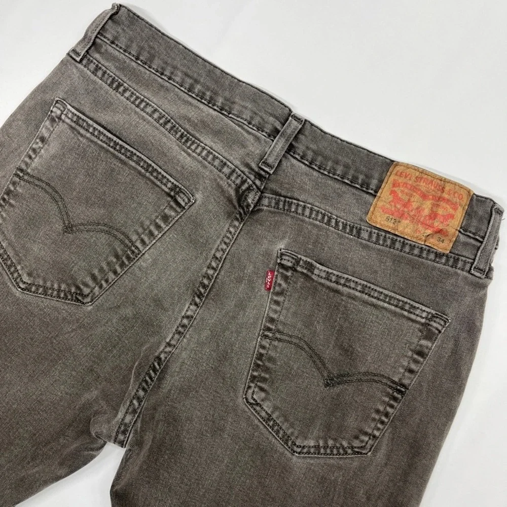 Levis 512 Slim Taper Jeans Black 34x34‎ Streetwear Denim Pants